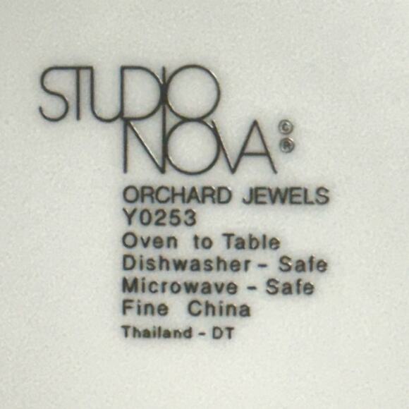 Studio Nova Retired 1999-2004 'Orchard Jewels' 12" Round Serving Platter - Picture 5 of 5
